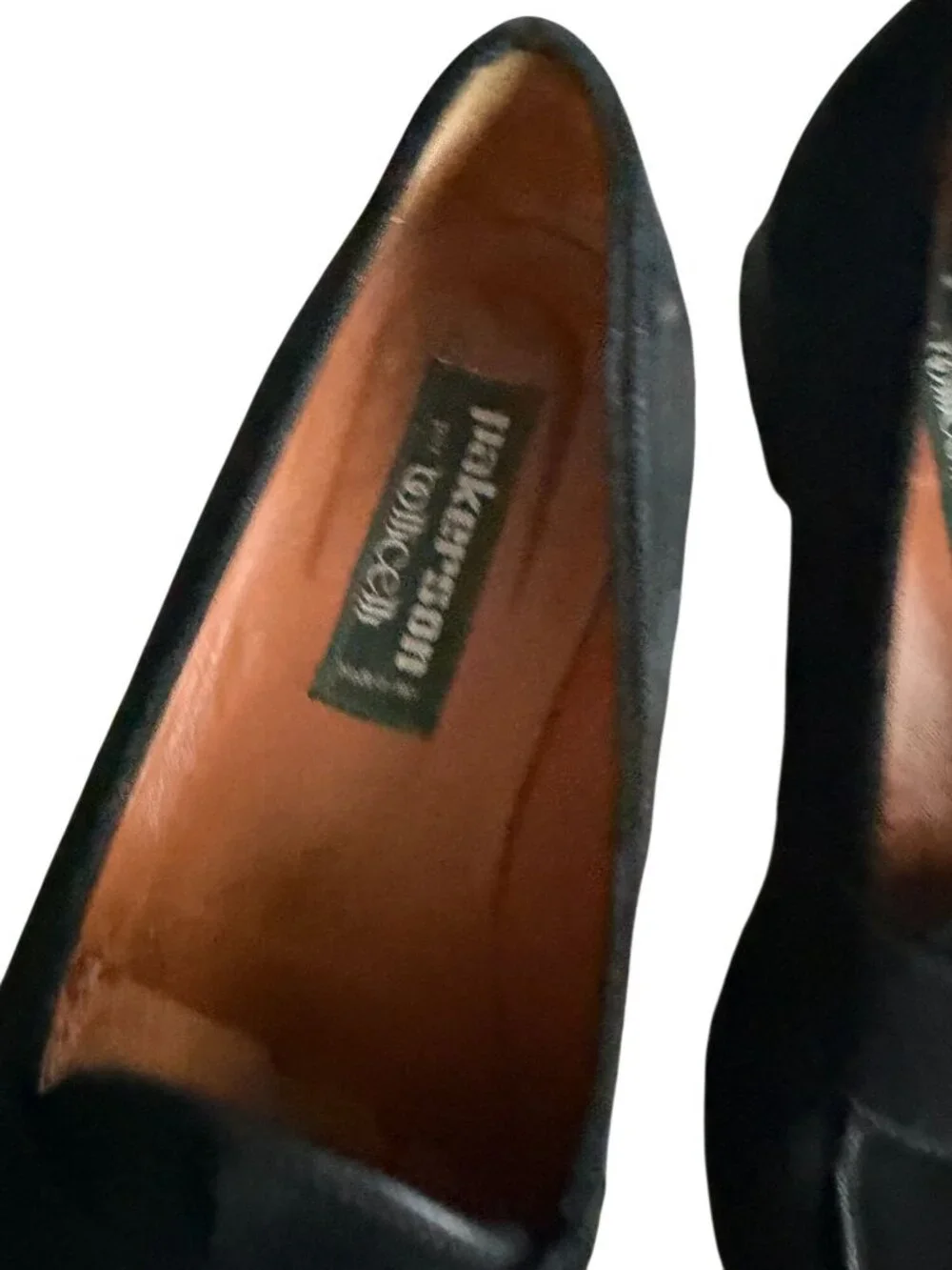 PAKERSON For Botticelli Vintage Mens Black Suede Dress Loafers Shoes Size 12